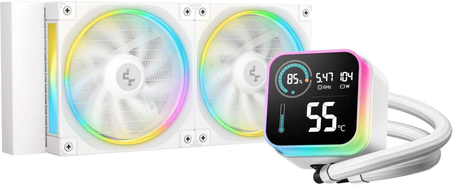 Система водного охлаждения DeepCool LQ240 White (R-LQ240-WHDSMC-G-1)