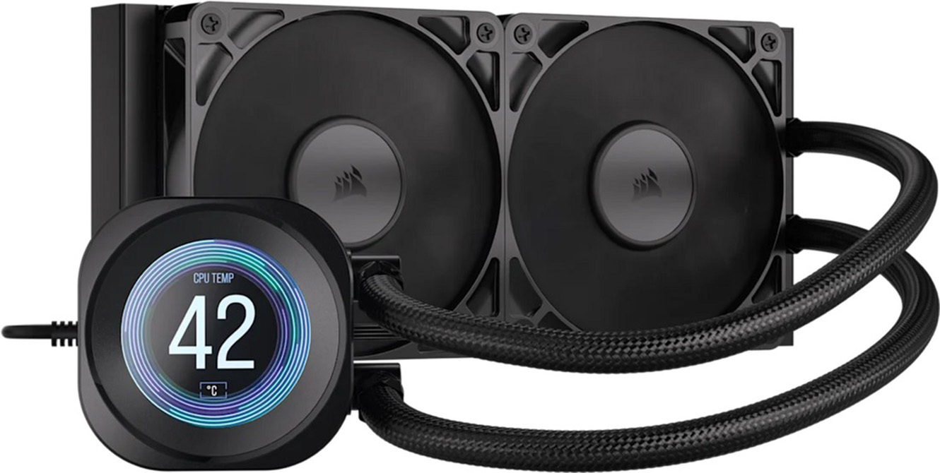Система водного охлаждения Corsair Nautilus 240 RS LCD (CW-9061031-WW), Intel: 1851/1700, AMD: AM5