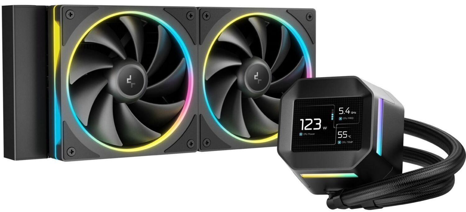 Система водного охлаждения DeepCool LM240 Black (R-LM240-BKDMMC-1); Intel: 1851/1700/1200/115X, AM