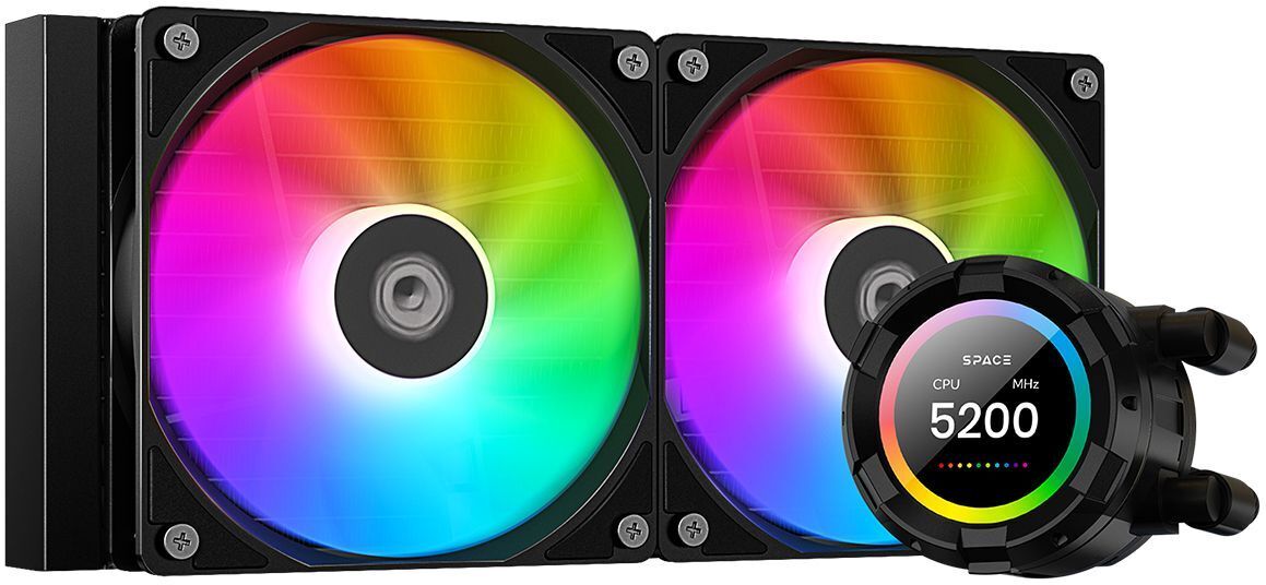 Система водного охлаждения ID-Cooling Space LCD SL240 XE, Intel: 2066/2011/1700/1200/1151/1150/115