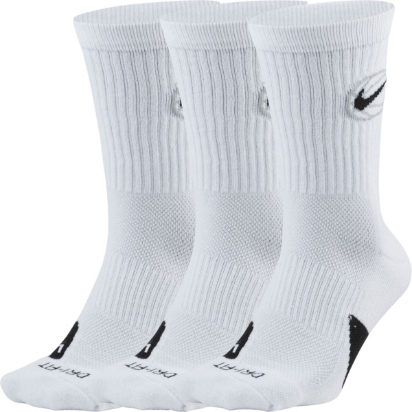 Набор носков Nike U Crew Everyday Bball 3Pr DA2123-100 46-50 3 шт белые фото