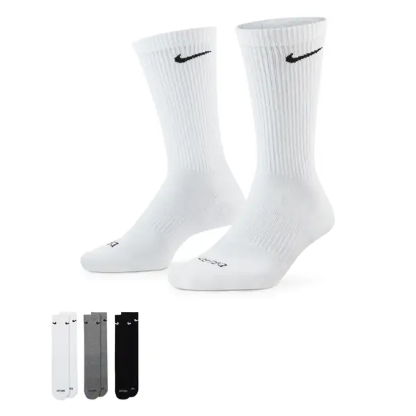 Набір носків Nike U Everyday Plus Cush Crew SX6888-964 38-42 3 шт. белые/черные/серые фото