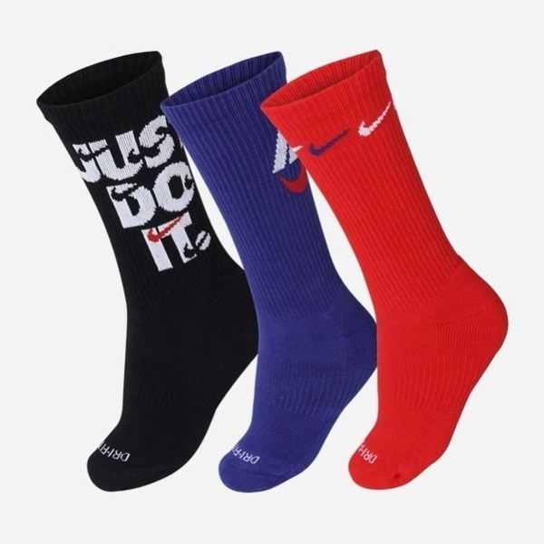 Набір носків Nike U Everyday Plus Cush Crew DH3822-905 34-38 3 шт. черные/синие/красные фото