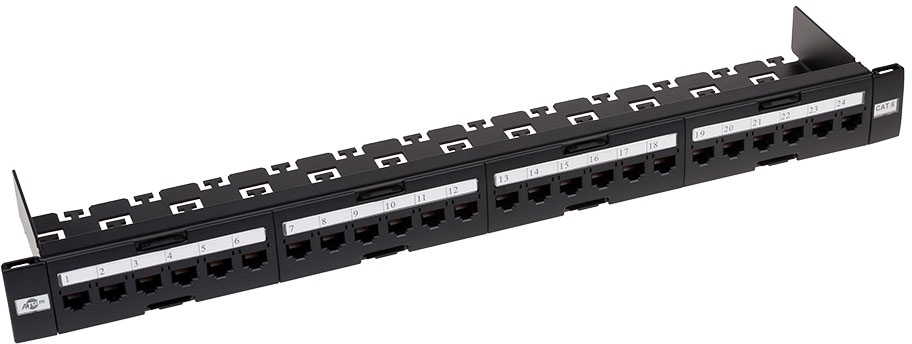 Патч-панель ATcom P6148 19" 24хRJ-45 UTP 1U cat.6 (P6148) фото1