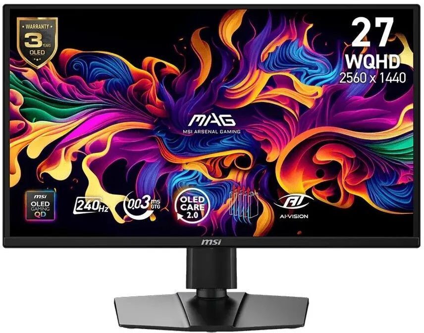 Монитор 26.5" MSI MAG 272QP QD-OLED X24 фото1