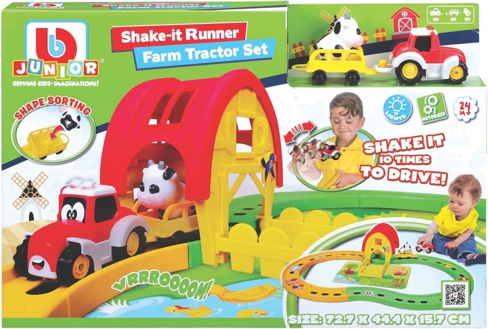Набір ігровий Bb Junior Farm Tractor Set Shake-it Runner (16-88619) фото1