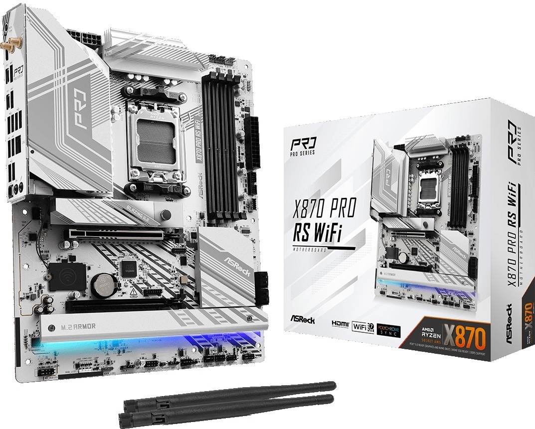 Материнcкая плата ASRock X870 Pro RS WiFi Socket AM5 фото1