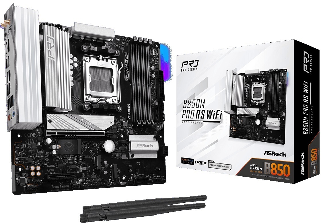 Материнська плата ASRock B850M Pro RS WiFi Socket AM5 фото1
