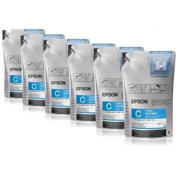 Чернила Epson для SC-B6000/B7000 Cyan, 1Lx6packs (C13T773240) фото1