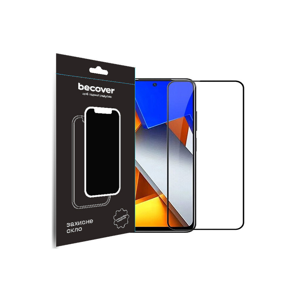Захисне скло BeCover для Poco M4 Pro 4G Black (708590) фото1