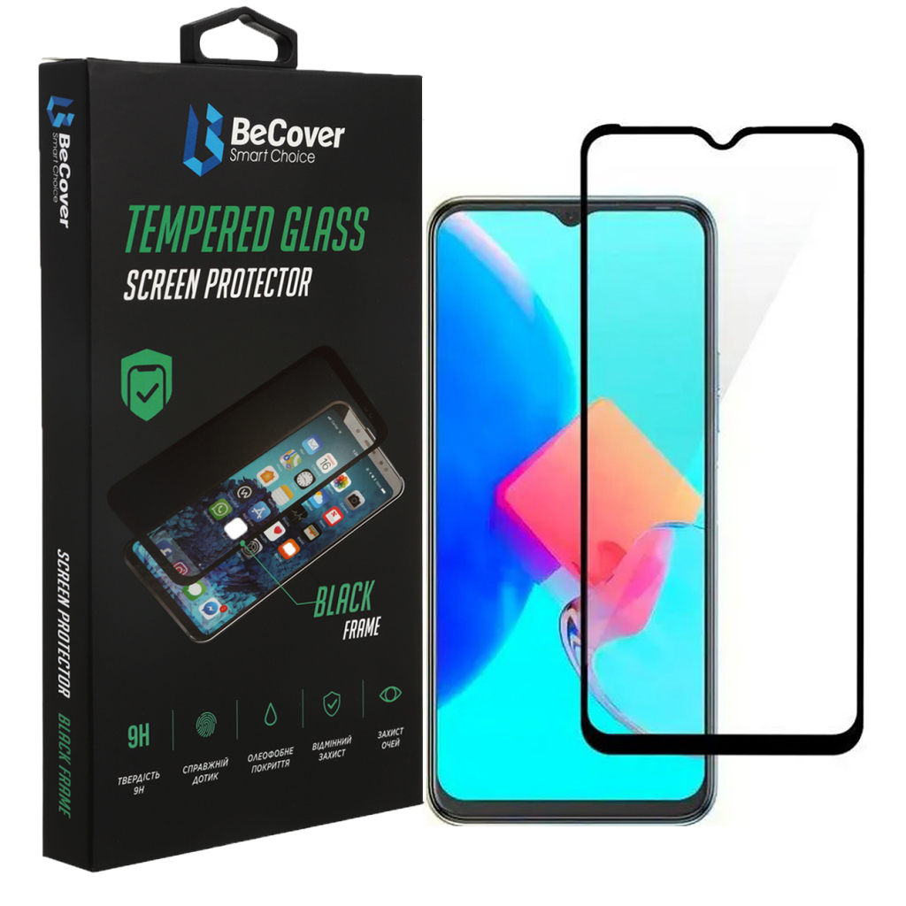 Захисне скло BeCover для Tecno Spark 8C (KG5n) Black (708161) фото1