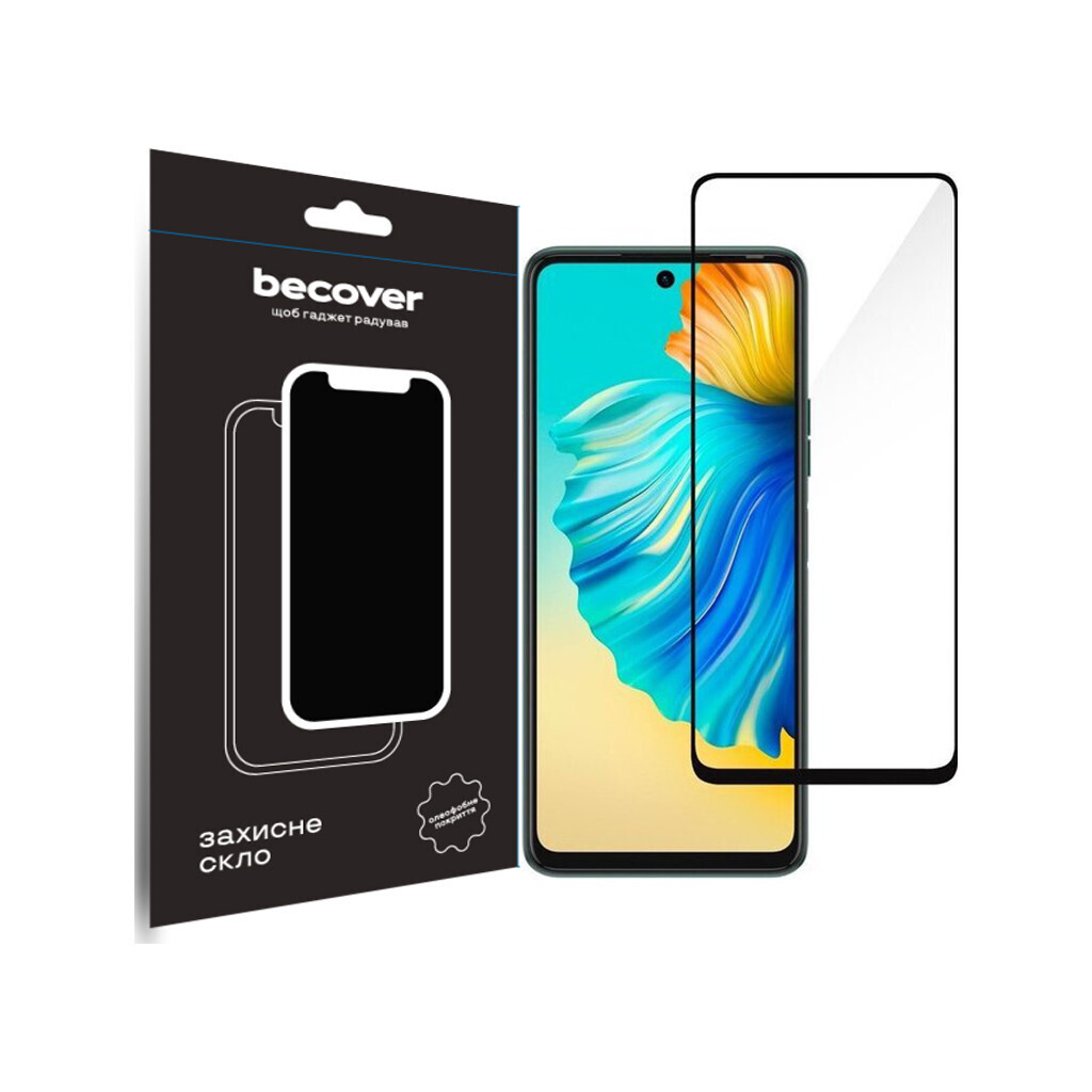 Захисне скло BeCover для Tecno Camon 19 (CI6n)/19 Pro (CI8n) Black (708162) фото1