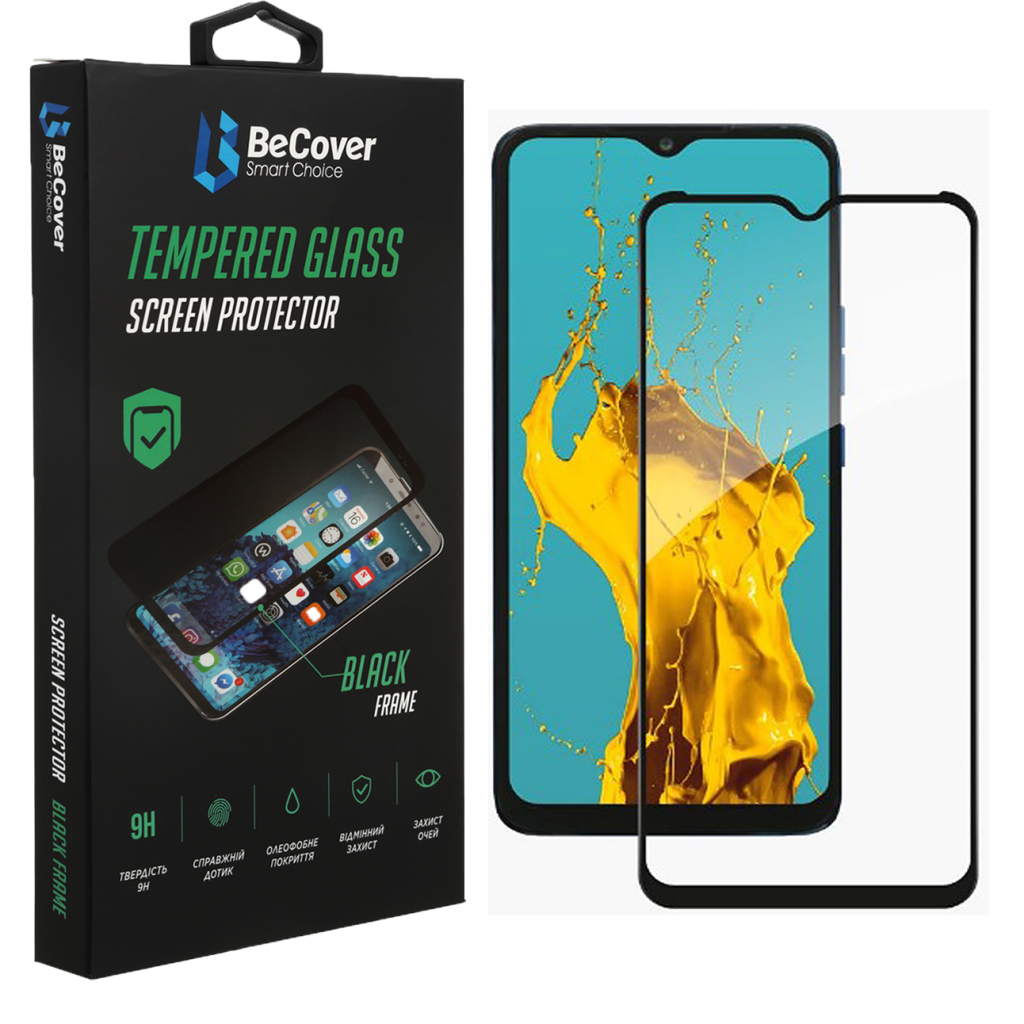Захисне скло BeCover для Tecno Spark Go 2022 (KG5m) Black (708165) фото1