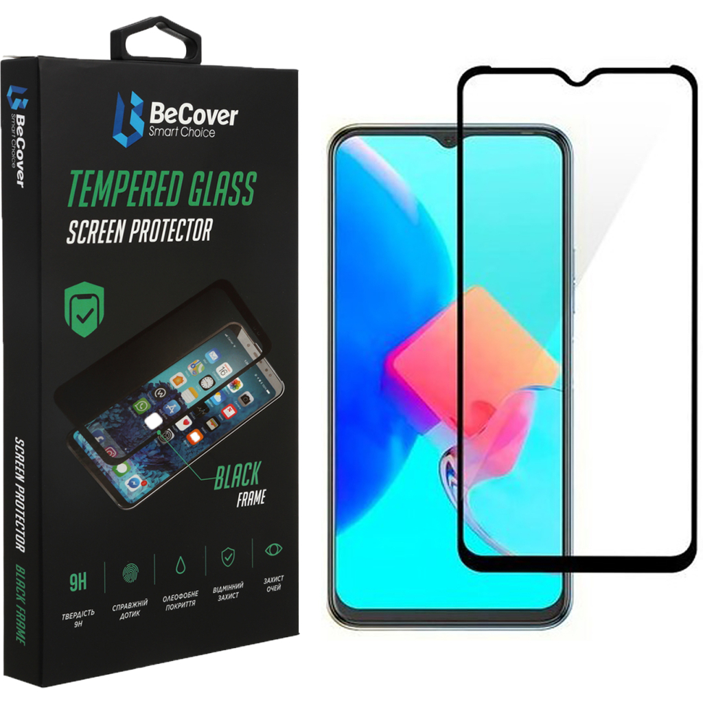 Захисне скло BeCover для Tecno Spark 8p (KG7n) Black (708166) фото1