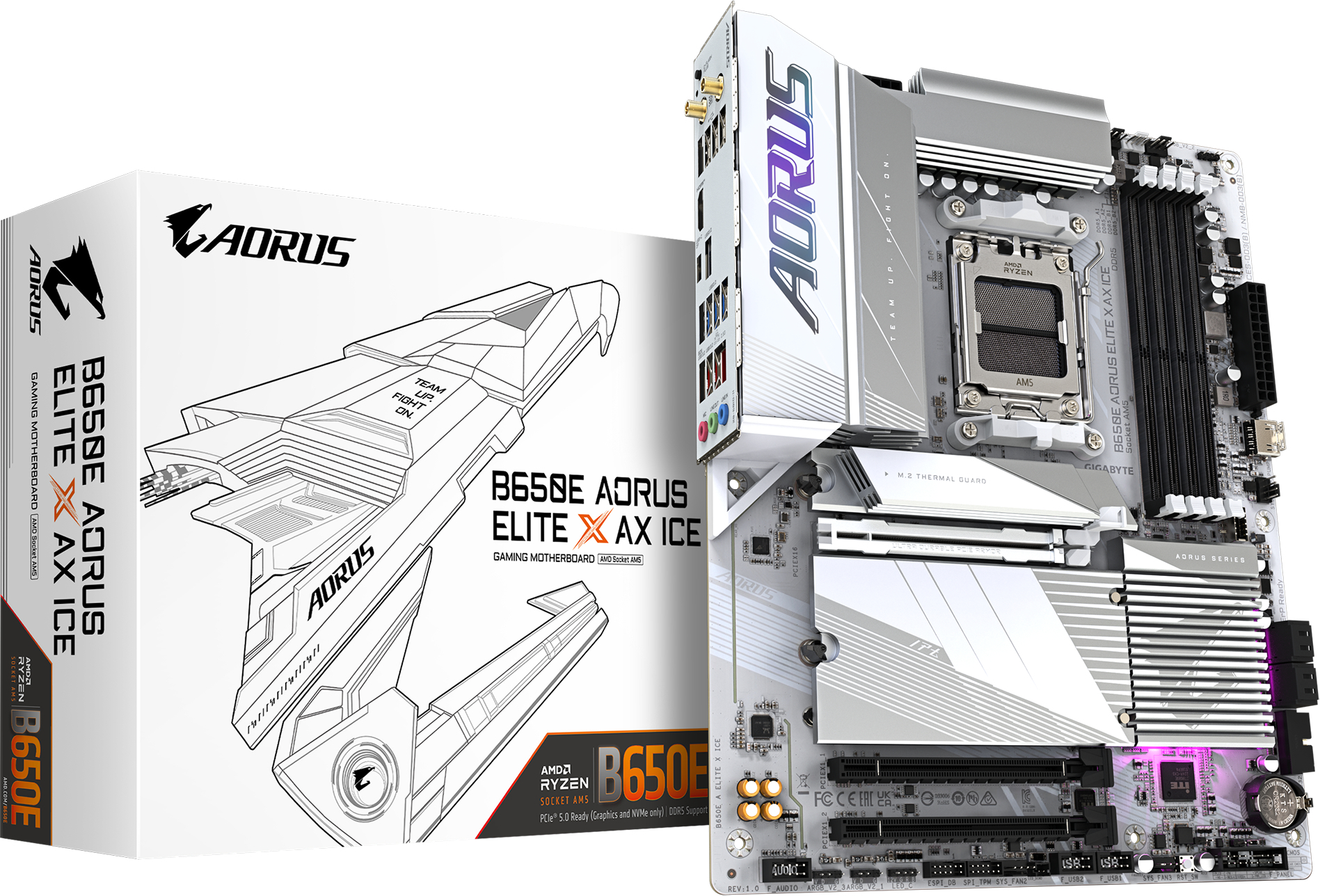 Материнська плата Gigabyte B650E Aorus Elite X AX Ice Socket AM5 фото1
