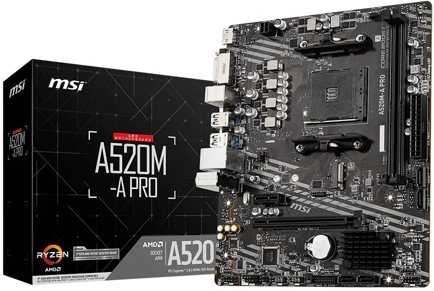 Материнська плата MSI A520M-A Pro Socket AM4 фото1
