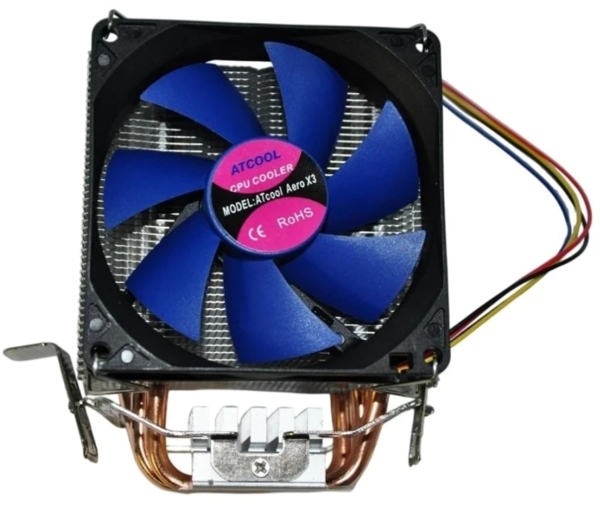 Кулер процессорный Atcom ATcool X3, 775/1150/1155/1156/FM1/FM2/AM2/AM3+/AM3, 92х92х25 мм, 4-pin