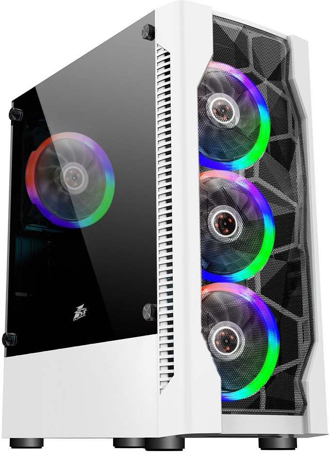 Корпус 1stPlayer D4-WH-4F1-W White фото1