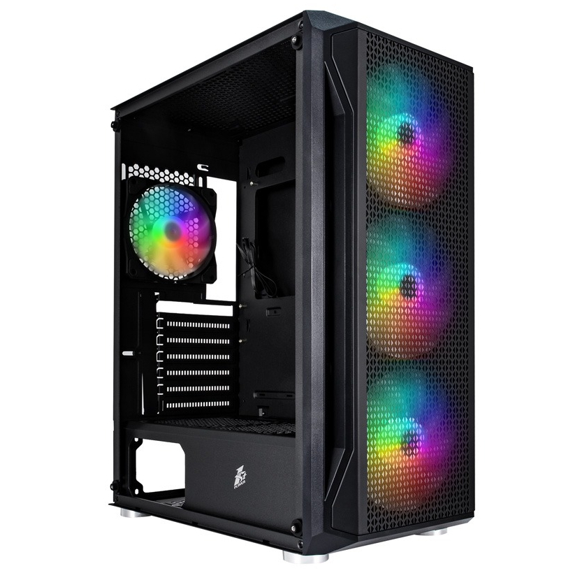 Корпус 1stPlayer X5-BK-4F1-PS-600FK-EU Black 600W фото1