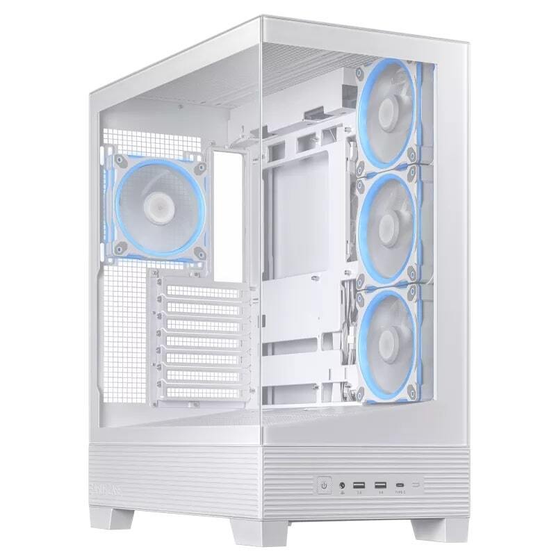 Корпус Asus A31 Plus White Tempered Glass без БЖ (90DC00R3-B19000) фото1