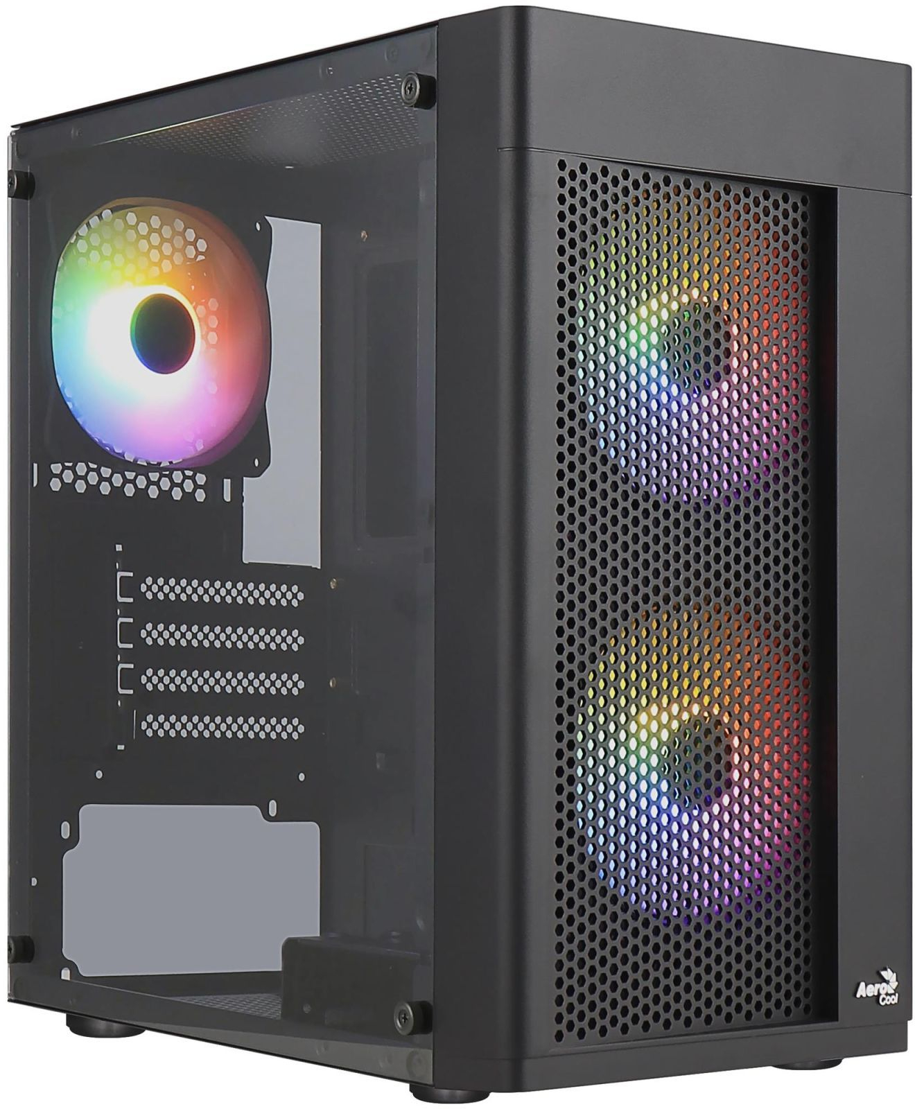 Корпус AeroCool Hexform-G-BK-v2 (ACCX-PV38004.11) Black + БП VX Plus 600 600W фото1