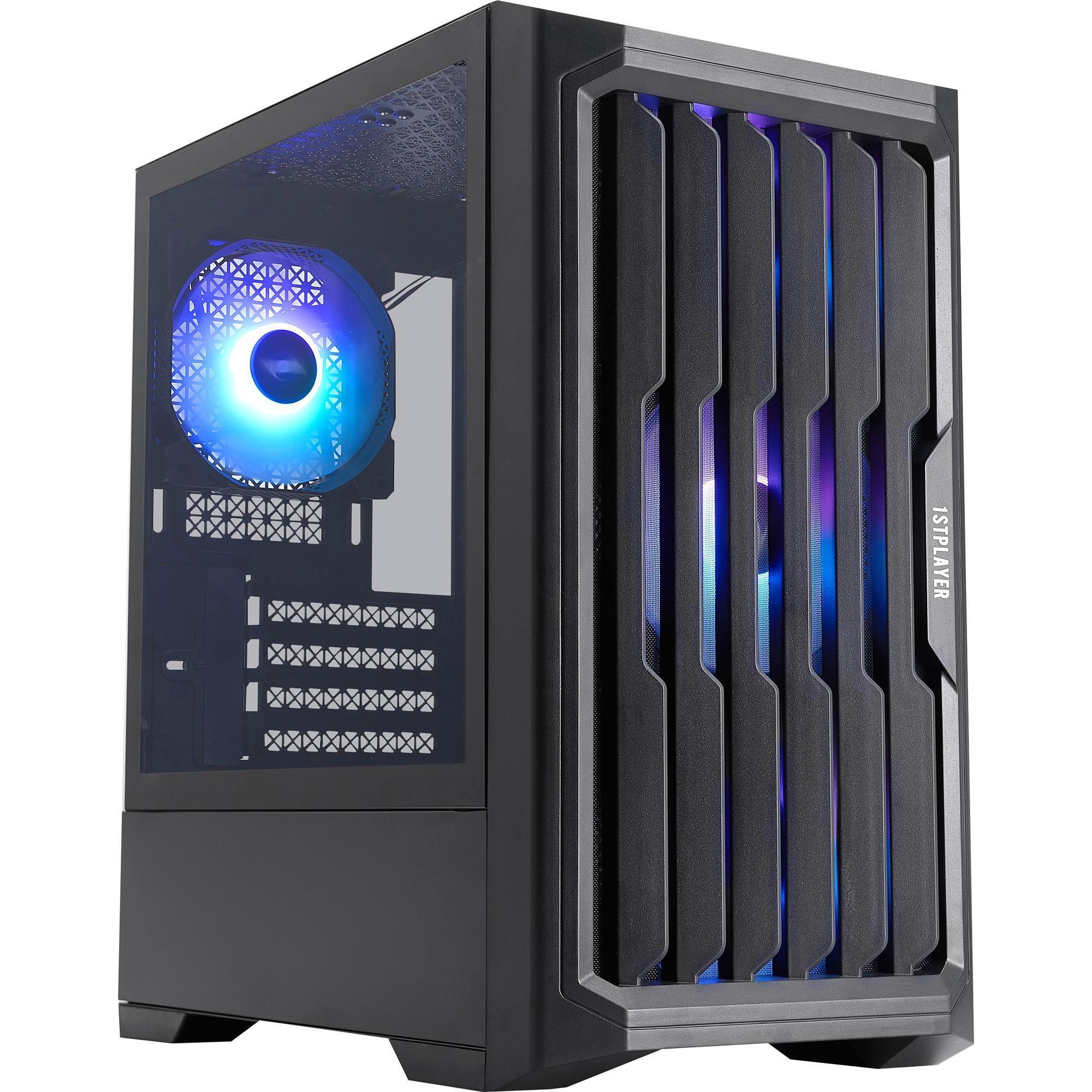 Корпус 1stPlayer H2-BK-4F7 Black без БЖ фото1