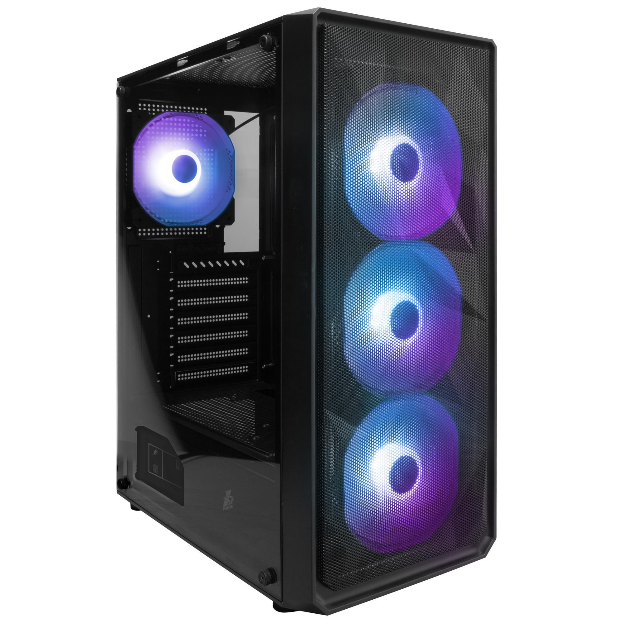 Корпус 1stPlayer FD3-BK-4F7 Black без БЖ фото1