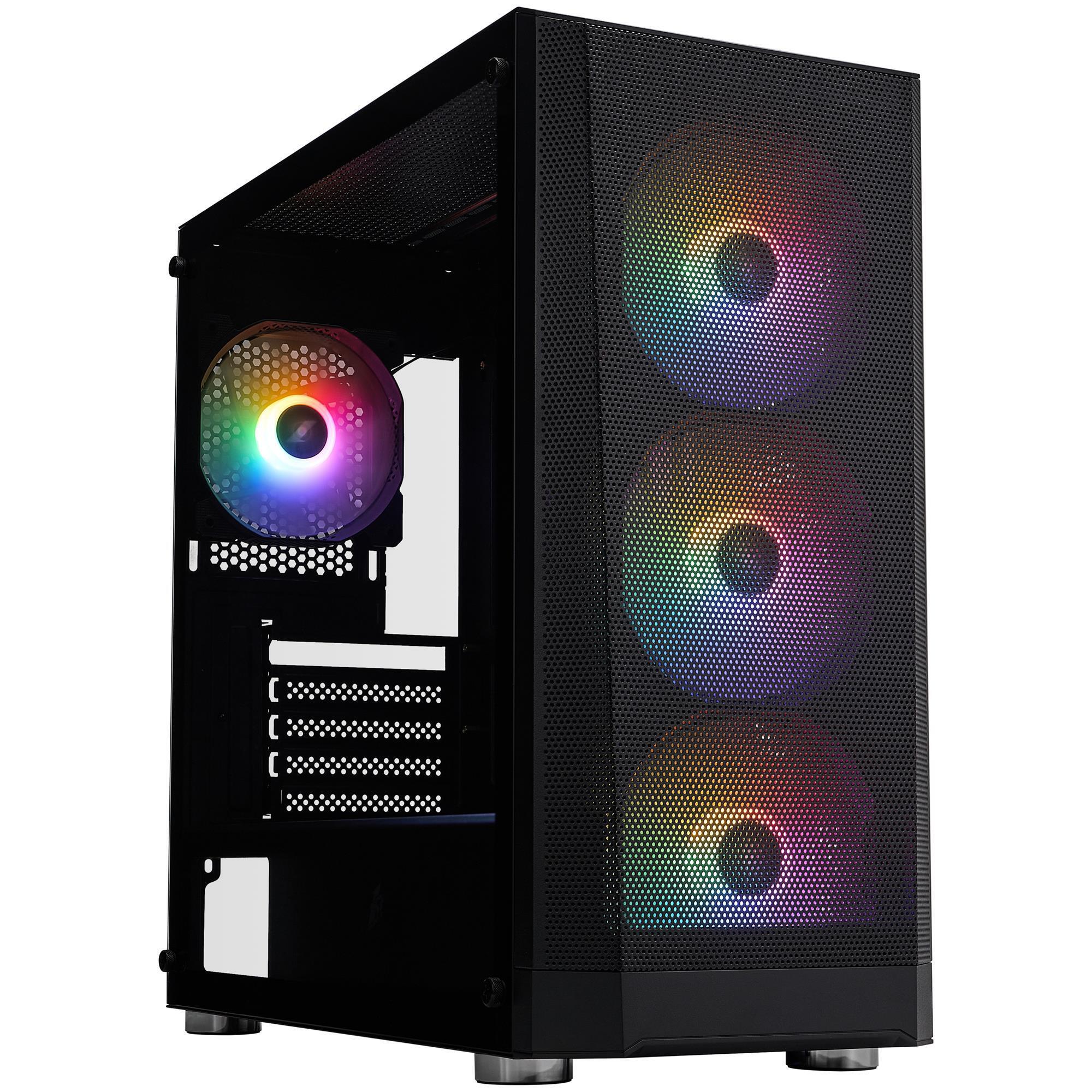 Корпус 1stPlayer FD5-M-BK-4F1 Black без БЖ фото1