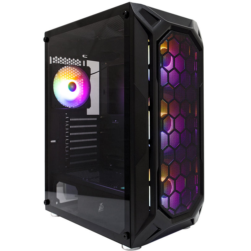 Корпус 1stPlayer X6-BK-4F1 Black без БЖ фото1