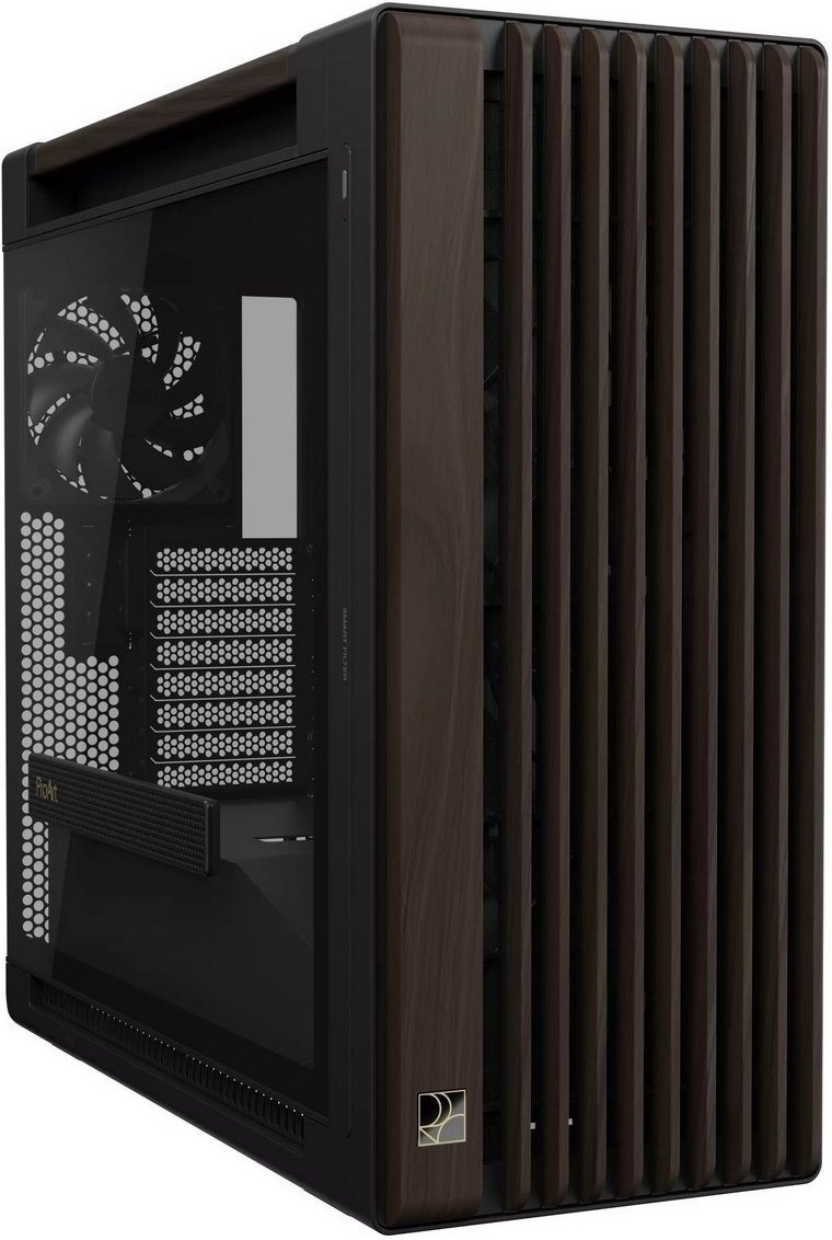 Корпус Asus ProArt PA602 Walnut Wood Tempered Glass Modern Black (90DC00J0-B09030) фото1