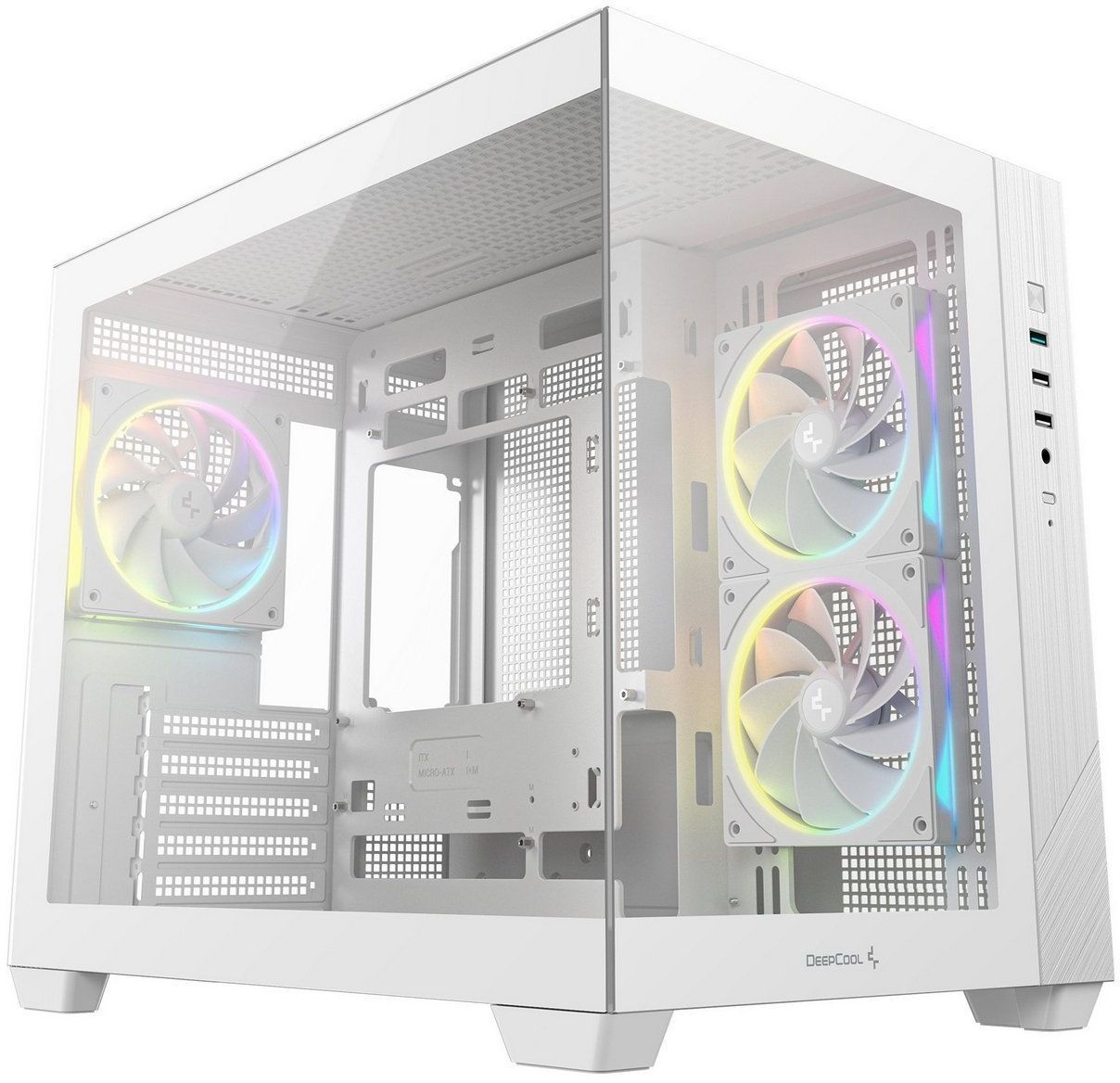 Корпус DeepCool CG330 3F White (R-CG330-WHNGM3-G) без БП фото1