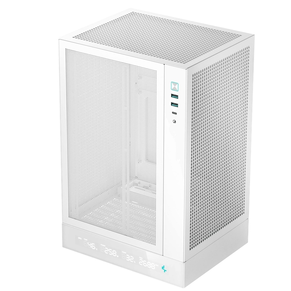Корпус DeepCool CH170 Digital White (R-CH170-WHNPI0D-G-1) без БЖ фото1