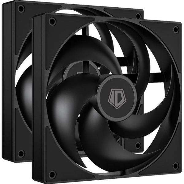 Вентилятор ID-Cooling AS-140-K Duet, 140x140x25мм, 4-pin PWM, чорний