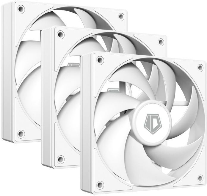 Вентилятор ID-Cooling AF-125-W Trio, 120x120x25мм, 4-pin PWM, White фото1