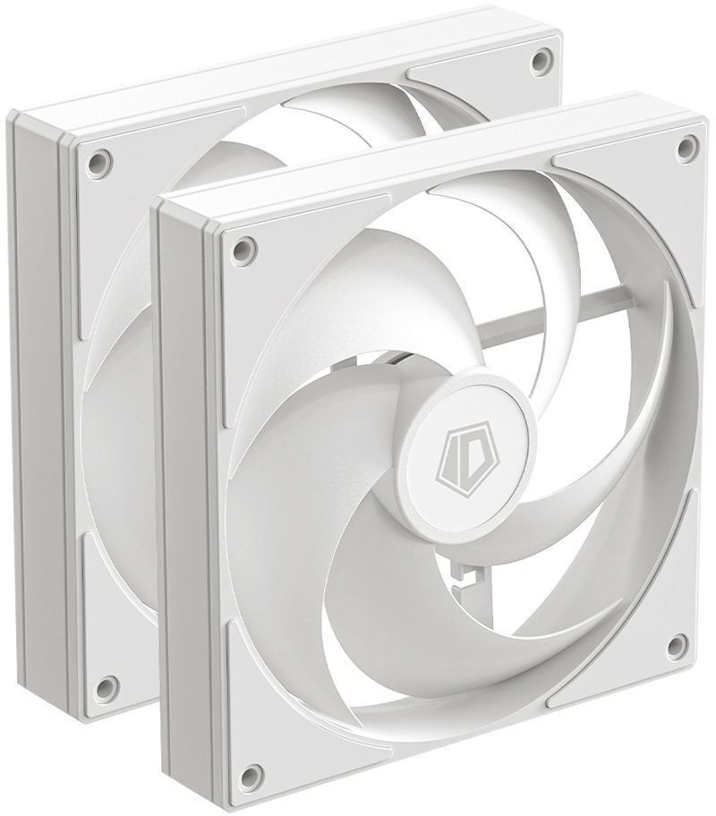 Вентилятор ID-Cooling AS-140-W Duet, 140x140x25мм, 4-pin PWM, білий фото1