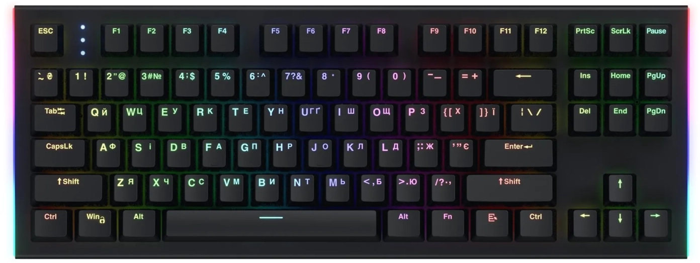 Игровая клавиатура Hator Gravity X TKL Orange US Layout Black (HTK550) фото1