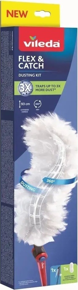 Щетка для пыли Vileda Flex & Catch с длинной ручкой (4023103257146) фото1
