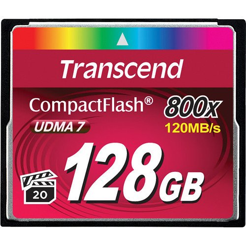 Карта памяти TRANSCEND CF 128GB 800X R120/W60 MB/s (TS128GCF800) фото 