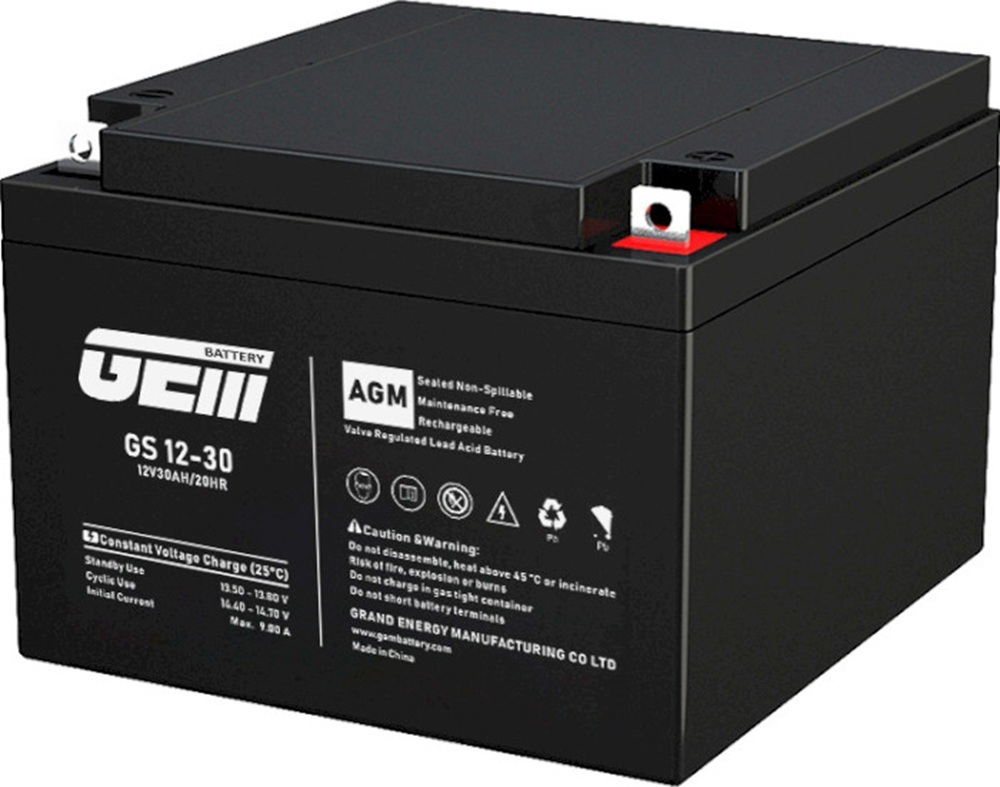 Аккумуляторная батарея GEM Battery 12V-30Ah, AGM, L2/T2 (GS 12-30)
