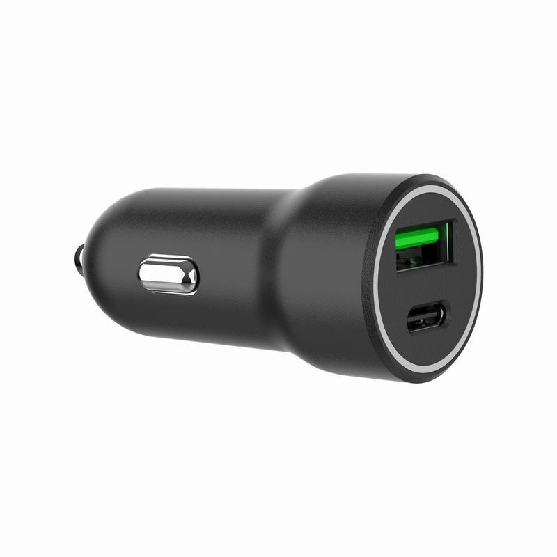 Автомобільний зарядний пристрій Gembird 1xUSB-A (18W QC3.0)+ 1xUSB-C 20W PD (TA-UC-A2PDQC20-CAR-01) фото1