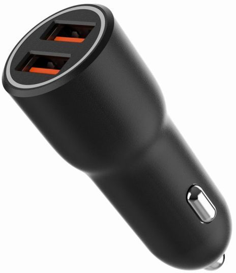 Автомобільний зарядний пристрій Gembird 2xUSB-A 18W QC3.0 Black (TA-UC-A2QC36-CAR-01) фото1