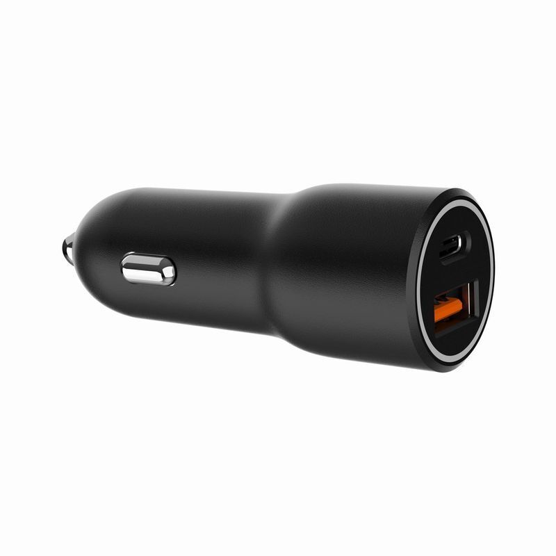 Автомобільний зарядний пристрій Gembird 1xUSB-A (18W QC3.0) + 1xUSB-C PD 20W (TA-UC-AC2PDQC38-CAR-01) фото1