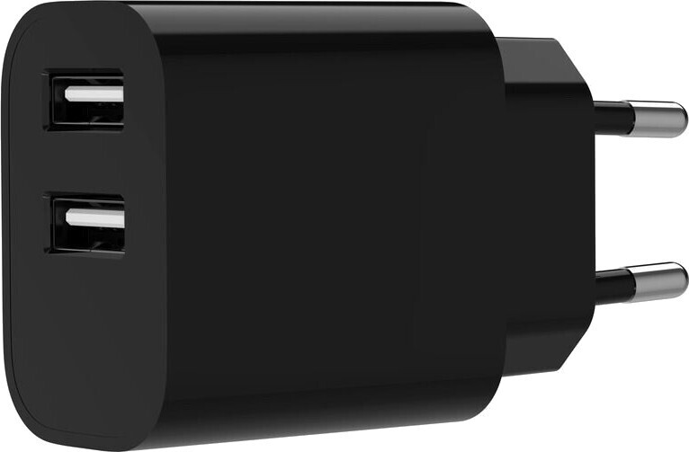 Мережевий зарядний пристрій Gembird 2 USB-A 5V/2.4A (TA-UC-2A12-01-BK) фото1