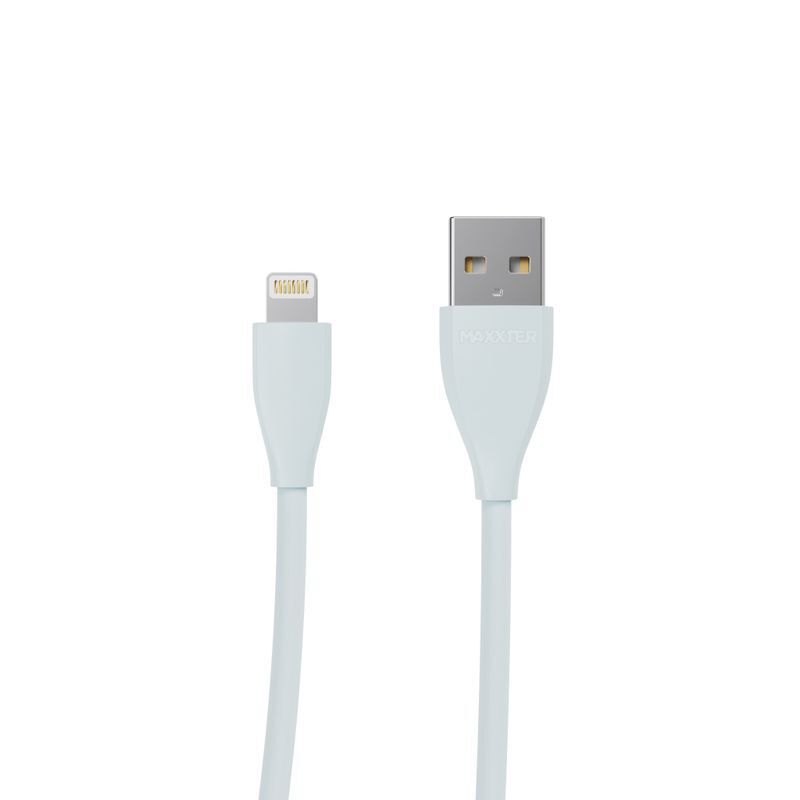 Кабель Maxxter USB-Lightning 1м Mint-Grey (UB-L-USB-01MG) фото1