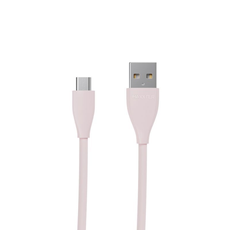 Кабель Maxxter USB-microUSB 1м Pink (UB-M-USB-01GP) фото1