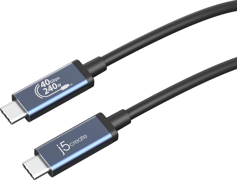 Кабель J5create USB4 40Gbps, 240W, 8K60Hz (JUC29L08-N) фото1