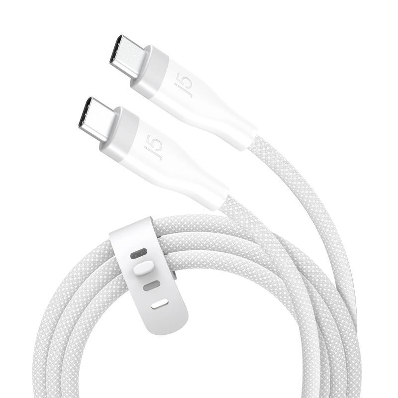 Кабель J5create USB 2.0 480Mbps, 60W 1.8 м (JUCX18L18W-N) фото1