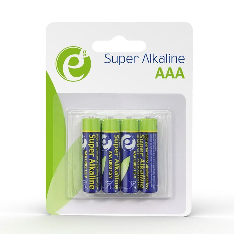Щелочные батарейки EnerGenie LR03/ААА 4 шт (EG-BA-AAA4-01) фото1