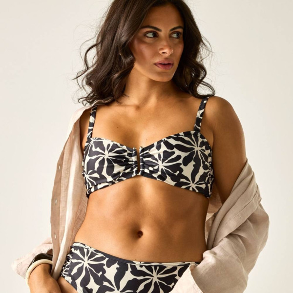 Ліф жіночий Regatta Aceana Bikini III RWM016-ZZX 36 чорний/білий фото