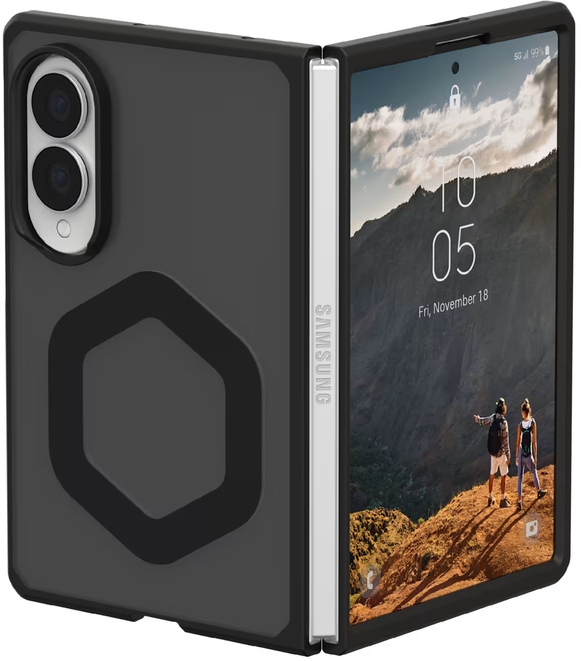 Чехол UAG для Samsung Galaxy Fold8, Mouve with Magnet, Ash (214562113131) фото1